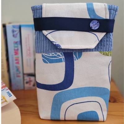 Buchtasche / Buchhülle / Buchschutz - NEU: Retro-Kollektion, Handmade Geschenkidee - Retro