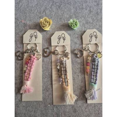 Makramee Wegbegleiter Kraft | Schlüsselanhänger | Handgemacht | Geschenkidee