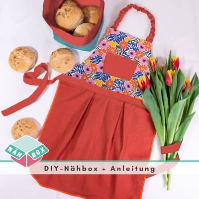 DIY-Nähset Küchenschürze nähen // kreatives Geschenk für Mädchen // Schürze Klex