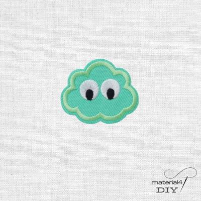 Wolke mit Augen . gestickter Aufnäher Patch Bügelbild