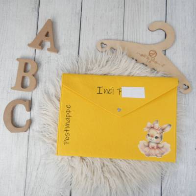 Postmappe aus Filz mit Ballerina Hase  *personalisiert