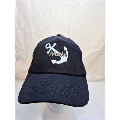 Cappy-Baseball Cap, in schwarz, mit Anker und Moin, in 3 Variationen