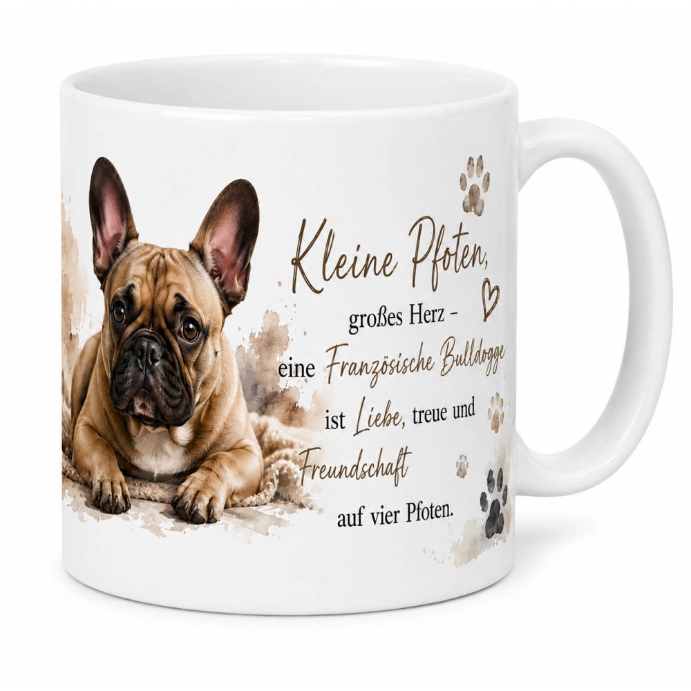 Tasse Französische Bulldogge Geschenk Hundeliebhaber Keramik Mikrowelle Spülmaschine