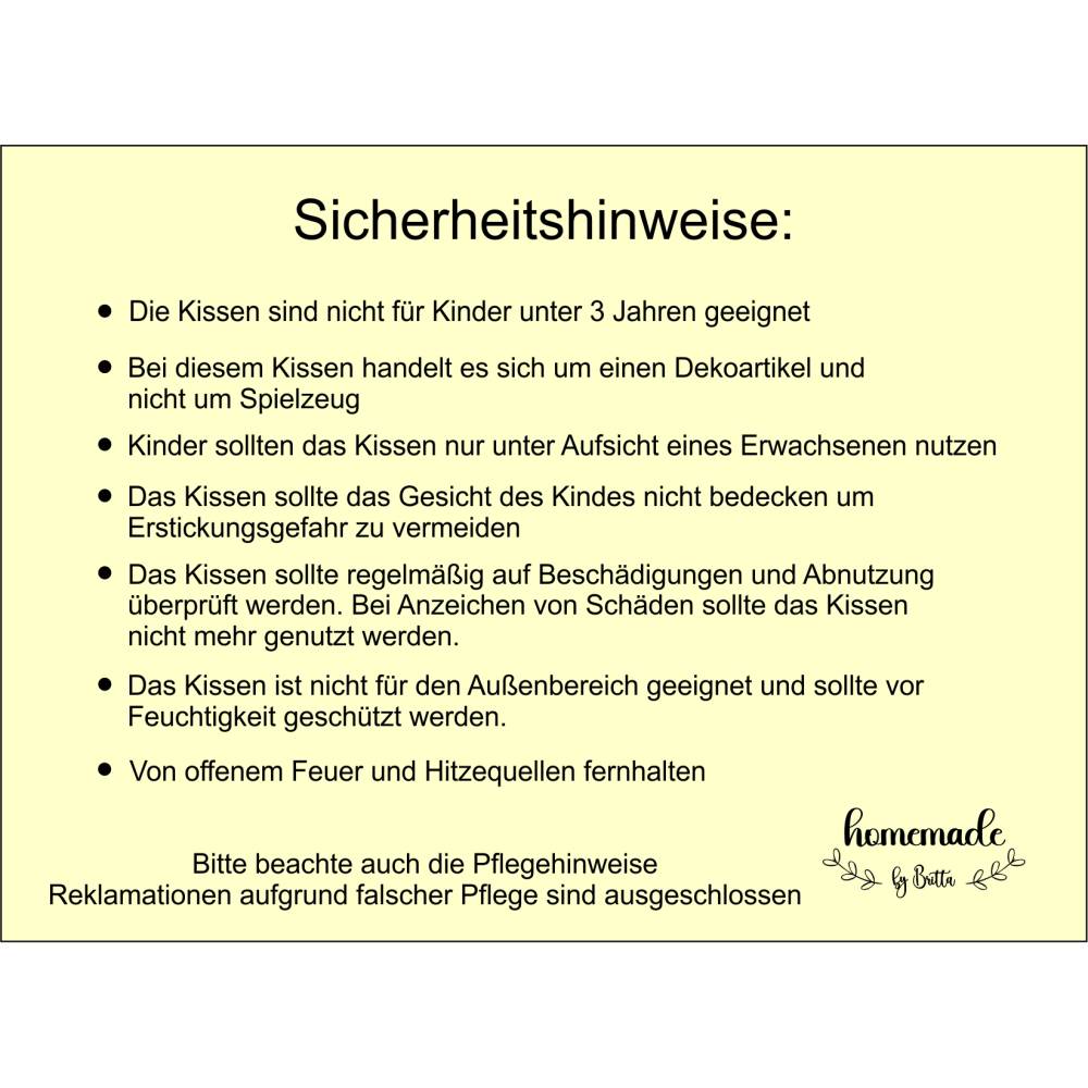 personalisierter beiger Kissenbezug mit Waldtieren und Namen personalisiert, Deko im  Kinderzimmer Bild 8