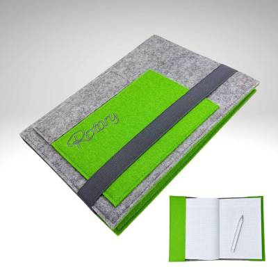 A5 Notizbuch mit personalisiertem Filz Organizer