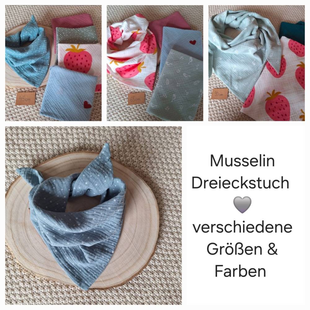 Halstuch/ Dreieckstuch aus Musselin Bild 1