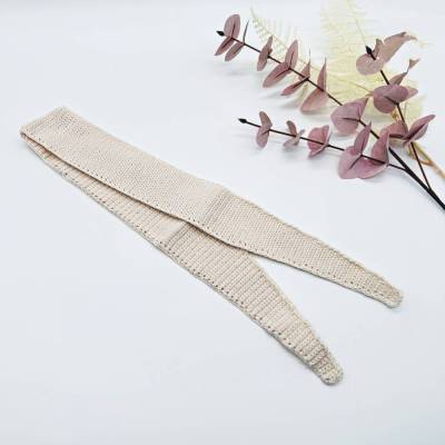 Mini Schal gehäkelt | Dreiecksschal Damen | Halstuch handgemacht | leichter Sommerschal | vanille Skandinavischen look