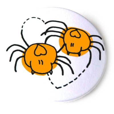 Liebesspinnen,  Button, Magnet, Taschenspiegel oder Flaschenöffner, handgemacht
