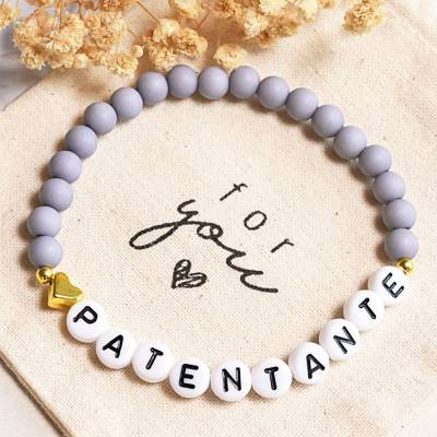 Perlenarmband Patentante, Freundschaftsarmband, Geschenk, Armband Boho Hippie, handmade, Mitbringsel, Taufgeschenk