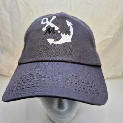 Cappy-Baseball Cap, in dunkelgrau, mit Anker und Moin