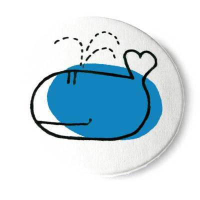 Liebeswal, Button, Magnet, Taschenspiegel oder Flaschenöffner, handgemacht