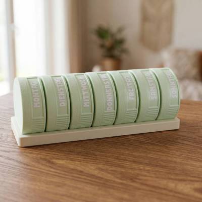 Pillendose für 7 Tage – entnehmbare Tagesdosen mit bis zu 3 Fächern