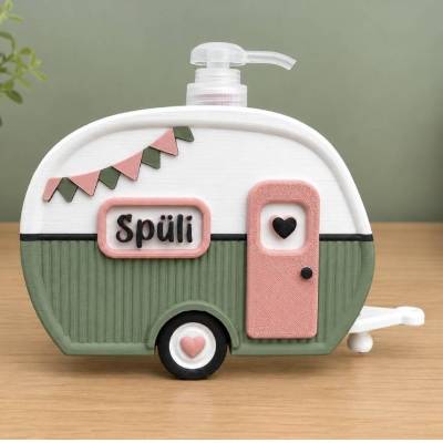 Seifenspender Wohnwagen – Liebevoller Camper- im Retro Look für Küche & Bad