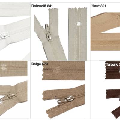 YKK Reißverschlüsse, 20 cm Länge, Kunststoff, 3 mm Spirale, nicht teilbar je 2 Stück, Sonderangebot