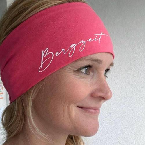 Stirnband Damen „BergZeit“ rosa | Haarband Damen | Sport Stirnband | Ohrenwärmer | Headband Damen | Geschenk Frau