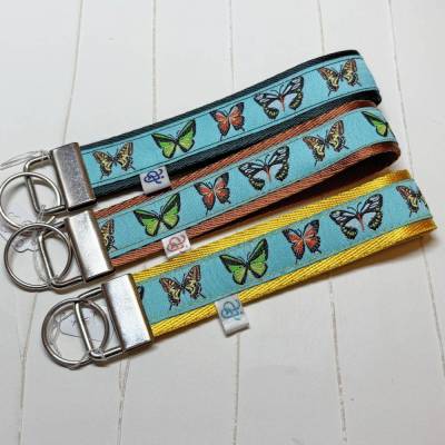 Schlüsselband Schmetterlinge bunte Schlüsselanhänger ca 2,5 x 14 cm