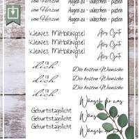 Grüße und Wünsche für Kerzentattoos, Wasserschiebefolien PDF, Din A5