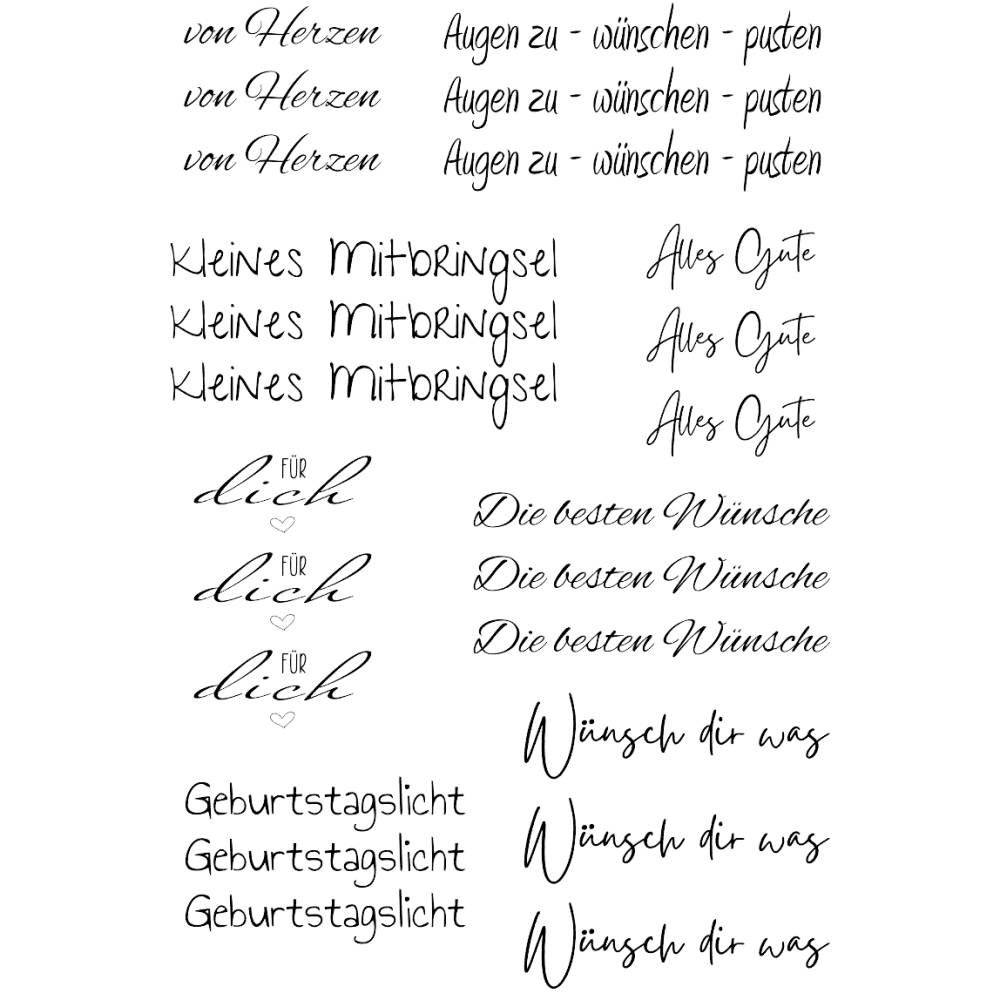 Grüße und Wünsche für Kerzentattoos, Wasserschiebefolien PDF, Din A5 Bild 2