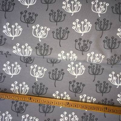 Baumwolljersey Pusteblume by Wichtelkraut grau Sonderangebot Verkaufseinheit 0,25 m