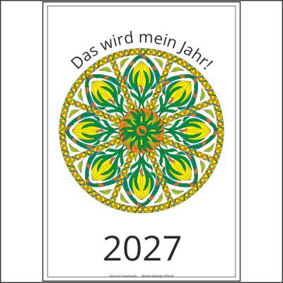 Blanko Kalender 2027 zum selber Gestalten in DIN A4 Download