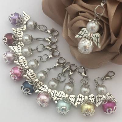 10 edle Schutzengel Perlenengel bunt gemischt Gastgeschenk Taufe Kommunion Hochzeit