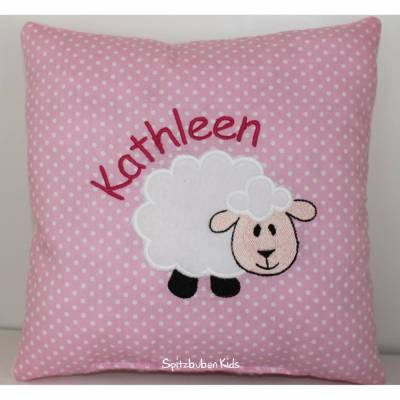 Schäfchen & Namen - Namenskissen, personalisiert, Geschenk, Geburt, Kindergarten, personalisiertes Geschenk