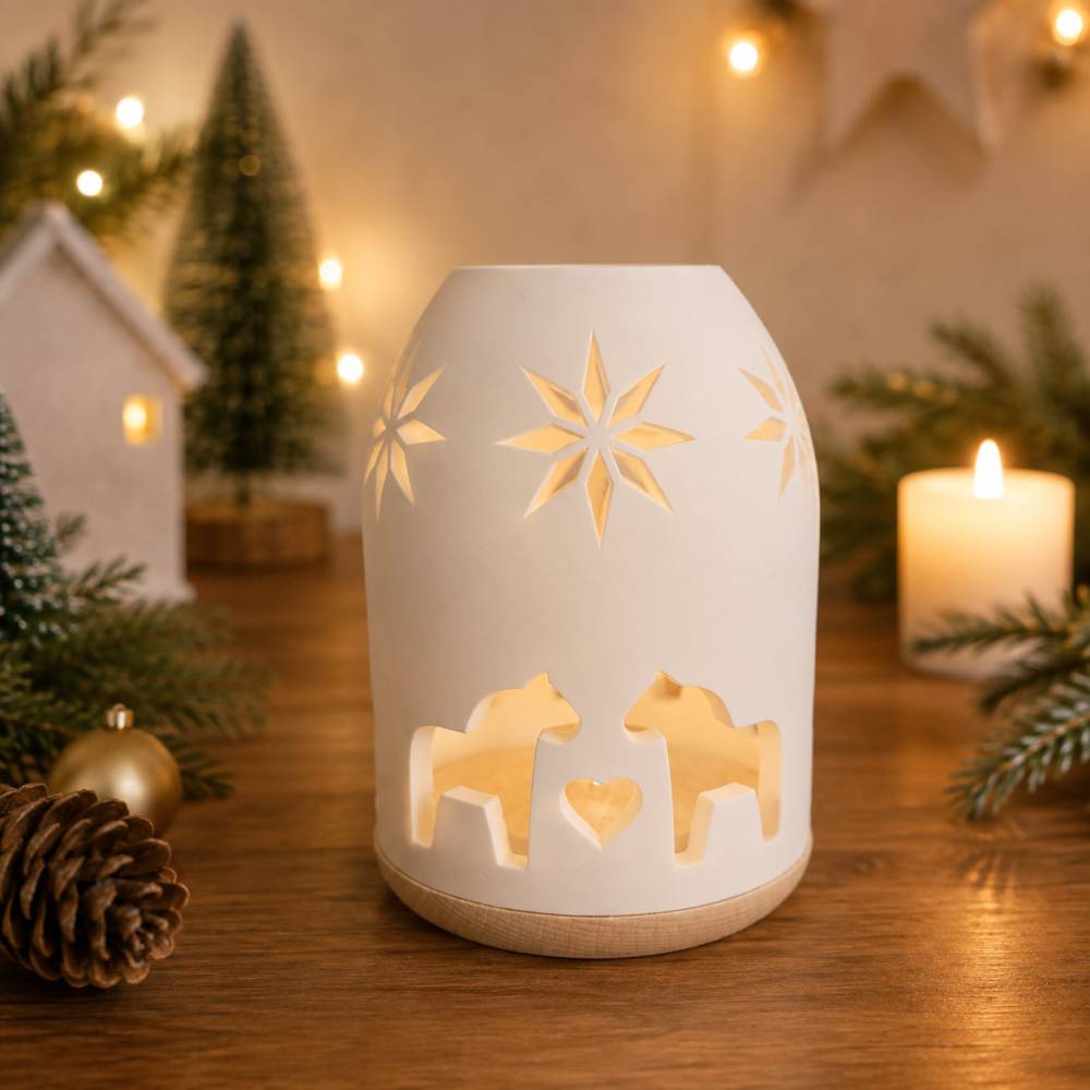 Lichtkuppel Dala Pferde ~ Lichtspiel ~ Windlicht ~ Teelichthalter ~ Raysin Deko Weihnachten Bild 1