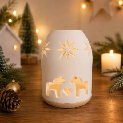Lichtkuppel Dala Pferde ~ Lichtspiel ~ Windlicht ~ Teelichthalter ~ Raysin Deko Weihnachten