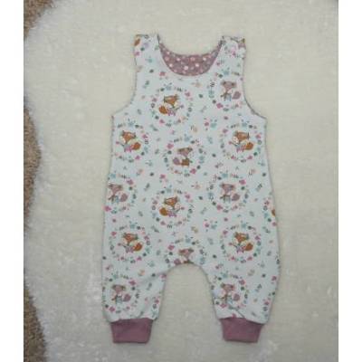Baby Strampler - Größe 56 bis 68 - Fuchs - Biojersey Liese und Lotte weiß, Geschenk, Geburt, Baby