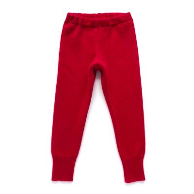 Kaschmirhose Größe 98 rot / Upcycling Kaschmirleggings für Kinder