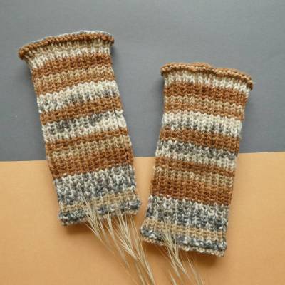 Baby/Kleinkind - 1 Paar handgestrickte Beinstulpen "Milchkaffee",Beinwärmer,Stulpen,Geschenk,Weihnachten,Wollstulpen