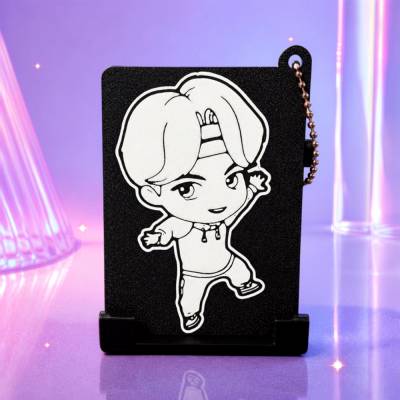 UNNIES K-Pop Photocard Holder Keychain | 3D-Druck Anhänger für Photocards