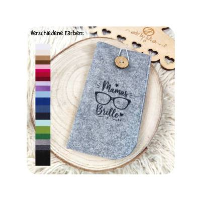 Brillen Etui aus Filz - Mamas Brille personalisiert- verschiedene Farben