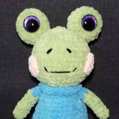 Häkelanleitung Frosch „Plüschtoni“