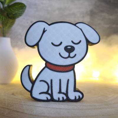 Hund Figur – Minimalistische Dekofigur | Geschenk für Hundeliebhaber