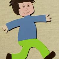 Kinderschild "Paul" – Kinderfigur als Willkommensschild – Warnschild Spielstraße Kindergarten – Gartendeko