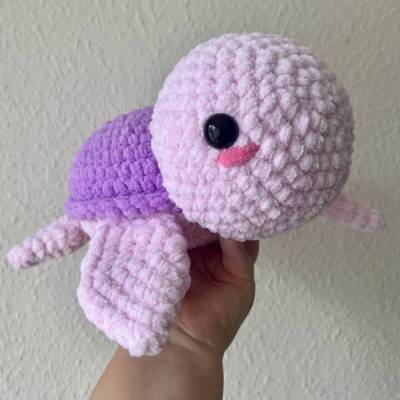 Häkelkuscheltier L-Schildkröte = Personalisiert nach euren wünschen!