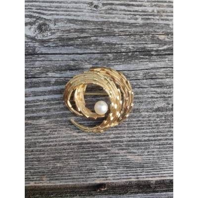 Vintage Modeschmuckbrosche double signiert