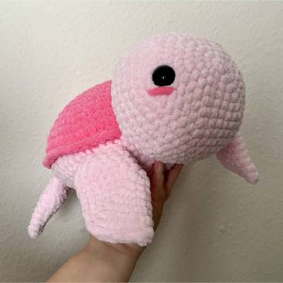 Häkelkuscheltier XL-Schildkröte = Personalisiert nach euren wünschen!