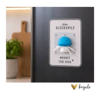 Glückspilz Magnet - 3D Druck, individualisierbar