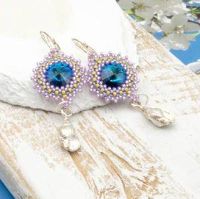 maritime Ohrringe, Ohrhänger, Glasperlenschmuck, bunt, Trend, Geschenkidee Frau Freundin, handgemachtes Schmuckunikat