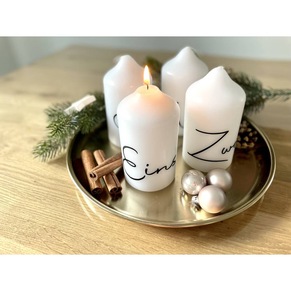 Stumpenkerzen Adventskranz groß