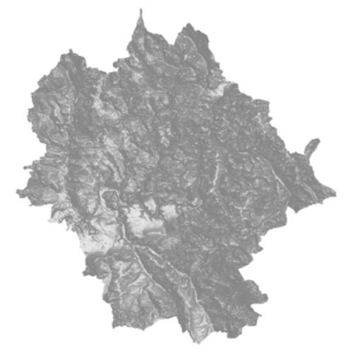 3D-Relief Karte Limburg-Weilburg (Landkreis) - Topografische Landkarte als Aufsteller oder Wandbild