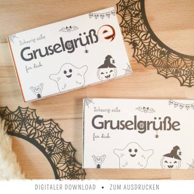 Toffifee-Banderole zu Halloween | Gruselgrüße | Kleine Geschenkidee zu Halloween | Süßes Mitbringsel