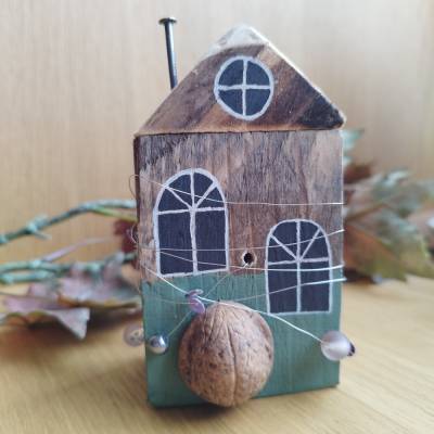 Deko Holzhaus handgemacht | kleines Holzhäuschen | Unikat | liebevolles Geschenk