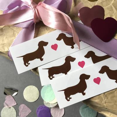 Dackel Aufkleber Set (2–10 Stück) | Geschenk für Dackel Fans