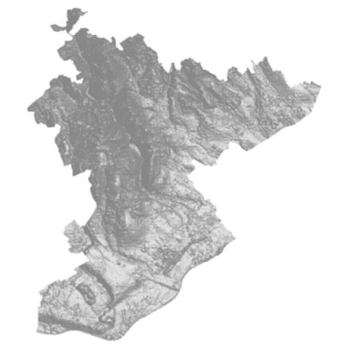 3D-Relief Karte Main-Taunus-Kreis - Topografische Landkarte als Aufsteller oder Wandbild