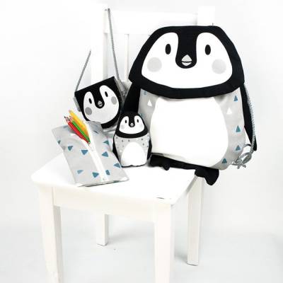 Tierbeutel Pinguin - Käselotti Rucksack / Turnbeutel DIY Panel von Swafing