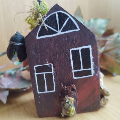 Deko Holzhaus handgemacht | kleines Holzhäuschen | Unikat | liebevolles Geschenk