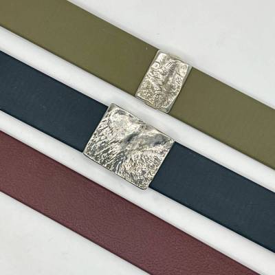 Klassisches Erinnerungsarmband mit Pfotenabdruck, Nasenabdruck oder Fingerabdruck | 925 Silber | Leder oder Biothane